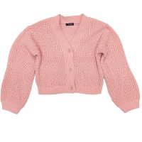 MCX681: Girls Pink Super Soft Knitted Cardigan (10-15 Years)